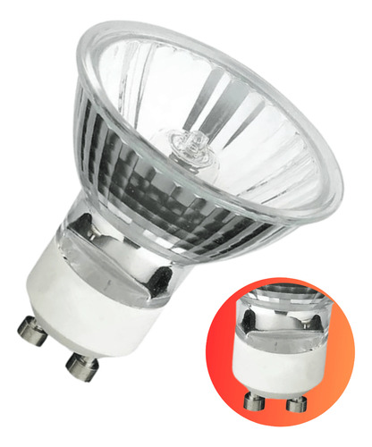 5x Lâmpada Halógena Dicróica Gu10 50w Llum Bronzearte Luz Branco-quente