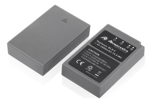 Powerextra Paquete De 2 Baterías Para Olympus Bls-5, Bls-5.