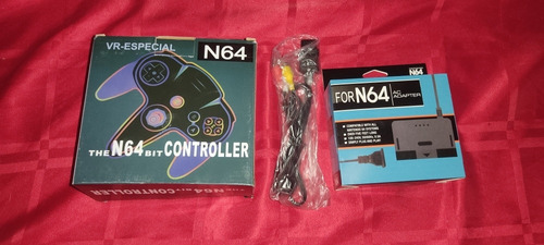 Control Más Transformador Y Cable De Vídeo N64