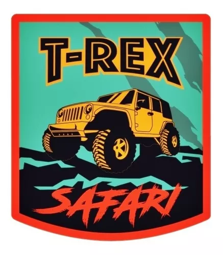 DINOSSAURO T-REX SAFARI COM SOM E JEEP - ADIJOMAR