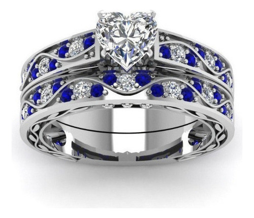 Anillo D Moissanite Brillante Boda Novia Promesa Eterna 9089