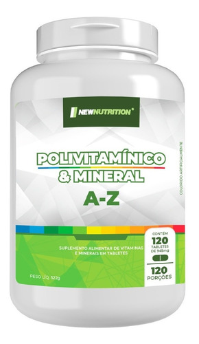 Polivitamínico E Mineral A-z - 120 Tabletes - New Nutrition