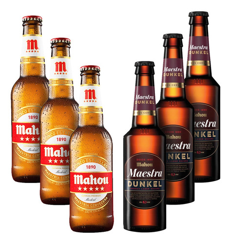 Six Pack Cerveza Mahou Mix 330ml C/u