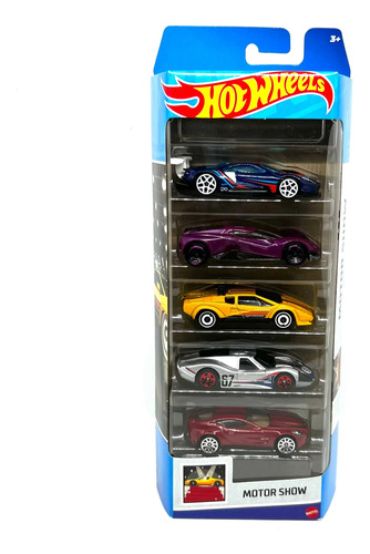 Motor Show Hot Wheels 5 Pack Ford Gt40 Lamborghinni Aston