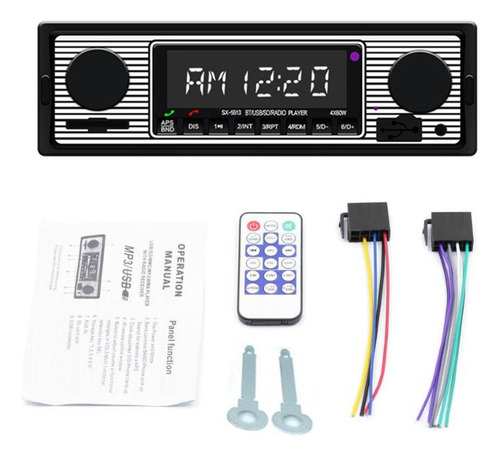 1 Din Coche Mp3 Estéreo Bluetooth Volante Control 12v