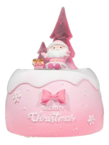 Regalo De Bola De Cristal De Navidad Rosa De Papá Noel