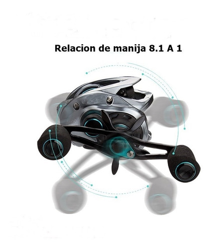 Imagen 2 de 8 de Reel Venon Baitcasting 11+1 Rulemanes + 2 Carretes Aluminio