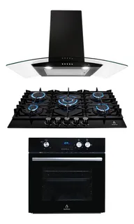 Combo Parrilla Empotrable + Horno A Gas + Campana De Pared