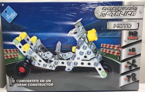 Juego Construcción Metálica Moto 142pzs Tipo Mecano Srj