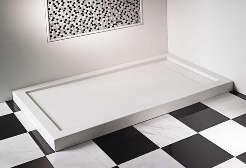 Imagen 3 de 6 de Receptáculo Plato Ducha Acrílico Sanitario Tapa Ciega 160x70