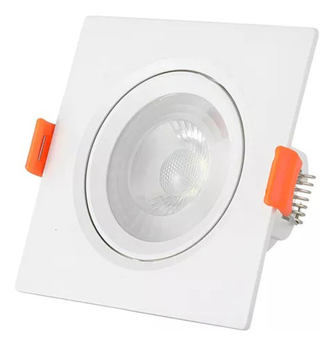 Spot Led Embutir Direcionável Quadrado 10w 3000k Bivolt