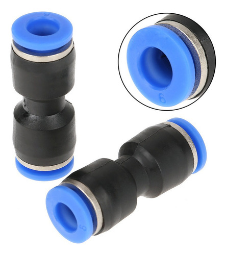 . 20 Conectores Neumáticos De Presión Rectos De 6 Mm,