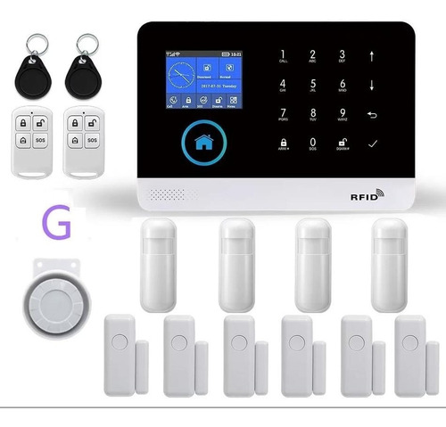 Alarma Seguridad Casa Negocio Wifi Gsm Touch Sistema Vecinal