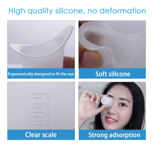 Taza De Silicona Reutilizable Para Lavado De Ojos