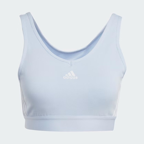 Top Deportivo Mujer adidas - 2 Stripes Crop Top - Blue Dawn