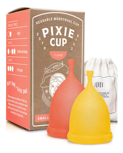 Copa Menstrual De Pixie, Copa De Silicona Autentica, Mas Com