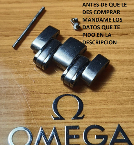 Origi Eslabon Omega Seamaster 20mm Tornillos Perno Diver 300