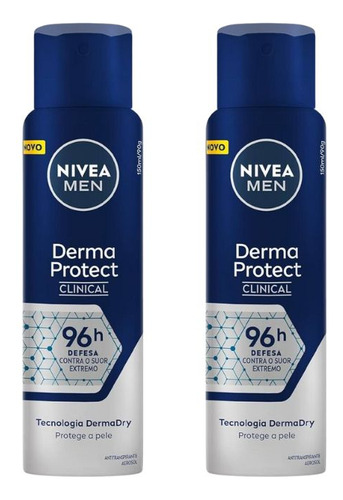 Desodorante Aero Nivea 150ml Clinical Derma Protect-kit2un