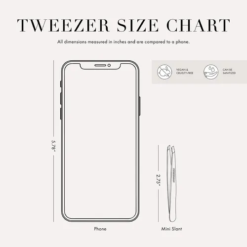 Pinza Pequeña Inclinada De Acero Inoxidable Tweezerman, Rosa