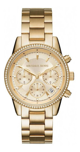 Relógio Michael Kors Feminino Mk6356 Dourado 37mm