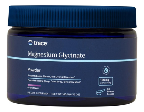 Trace Minerals Glicinato De Magnesio 60 Servs 180grs Sabor Uva