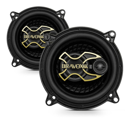 Par Alto Falante Triaxial 5  B3x50 Gold 100w Rms