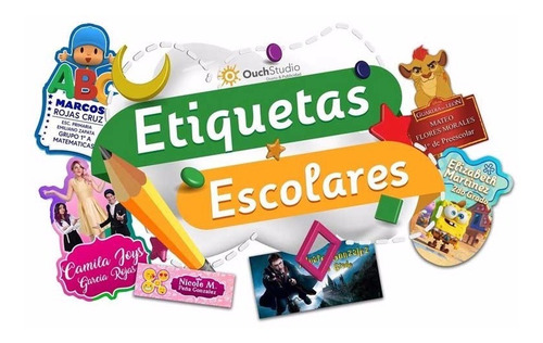 Imagen 4 de 7 de 97 Etiquetas Escolares Personalizadas Niñas