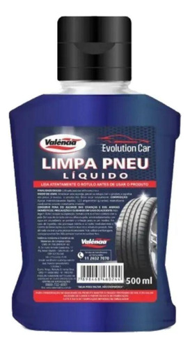 Limpa Pneu Pretinho Líquido Valência Evolution Car 500ml