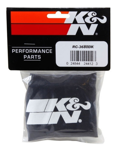 Imagem 2 de 4 de Capa Protetora Preta Para Filtro De Ar Cônico K&n Rc-3680dk