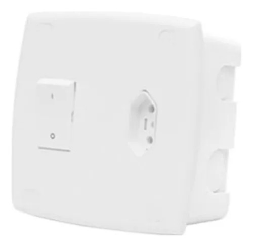 Caixa Com 1 Interruptor 25a + Tomada 20a Embutir - Ilumi