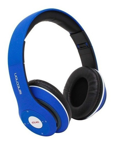 Audífonos Necnon Nbh-01r, con bluetooth Inalámbricos, color azul