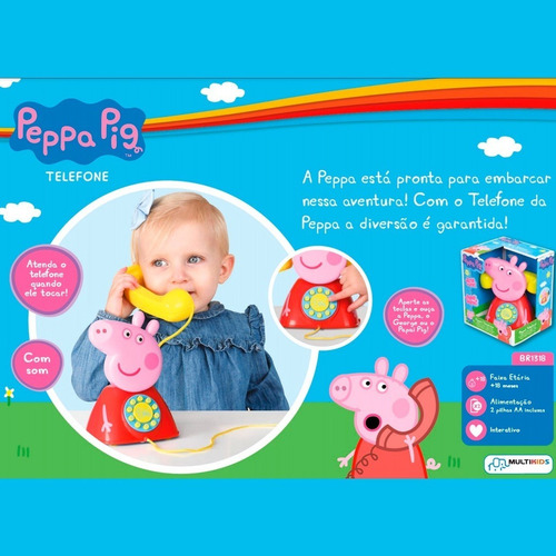 Imagem 3 de 3 de Telefone Peppa Pig Br1318 Pepa Brinquedos