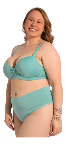 5 Conjuntos Lingerie Plus Size Sutiã E Calcinha Modeladora