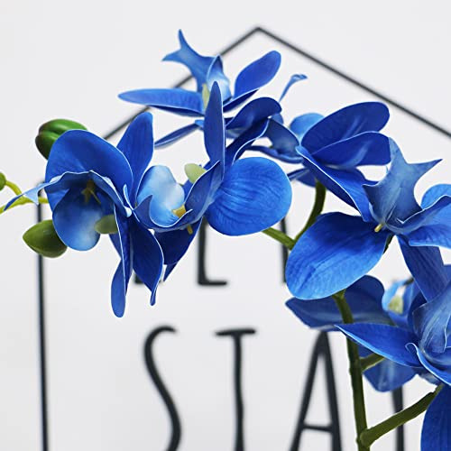Orquídea Azul Artificial Omygarden En Maceta, Flores De Orqu