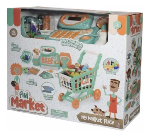 comprar Caja Registradora Y Carrito De Compras Supermercado Juguete 