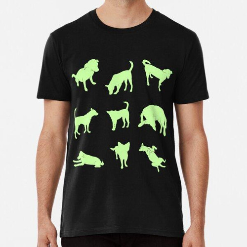 Remera Dog Silhouette Pack Pastel Green Algodon Premium