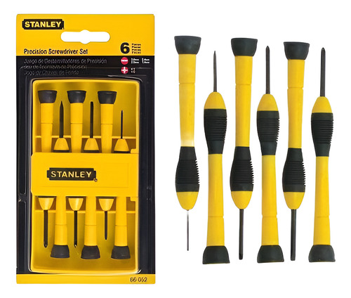 Conjunto de 6 chaves de fenda de precisão Stanley 66-052