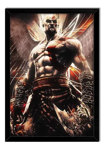 Quadro Decorativo God Of War 1 com Moldura A3