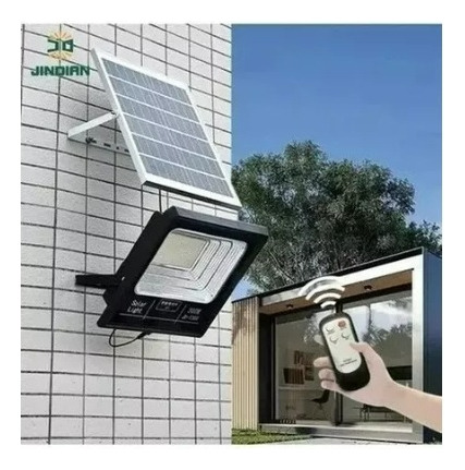 Lampara Foco Solar 100w + Panel Solar Control Remoto