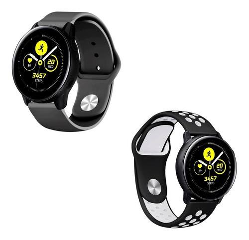 Correa Lisa + Transpirable + 2 Case Para Galaxy Watch Active