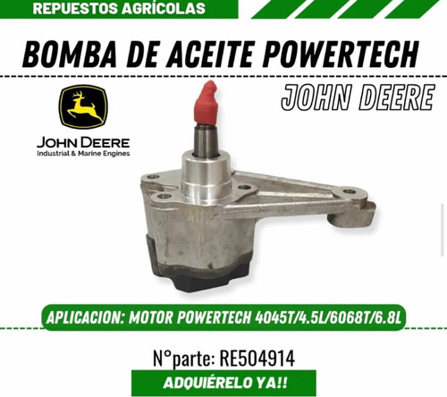 Bomba De Aceite John Deere Powertech Re504914