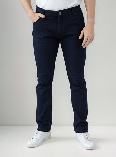 Pantalón De Gabardina Algodón Corte Slim Fit Para Caballero