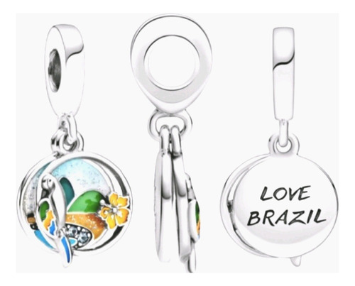 Charms Pandora Love Brazil De Plata 9.25 Varios Diseños Orig