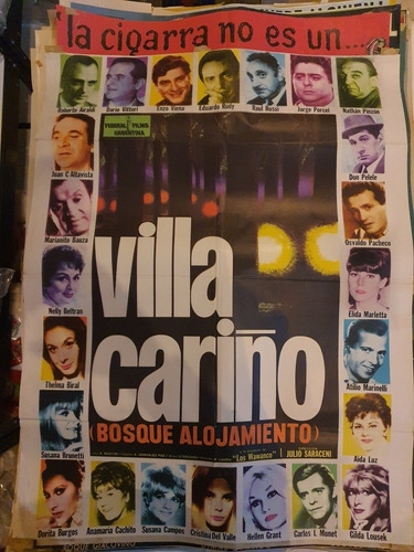 1 Antiguo Afiche De Cine Original- Villa Cariño 501