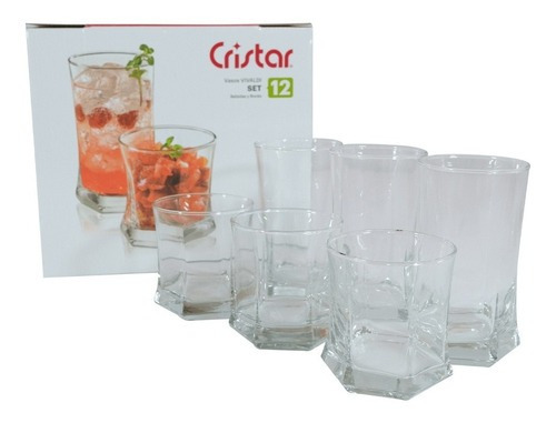 Set De 12 Vasos Cristar Modelo Vivaldi.