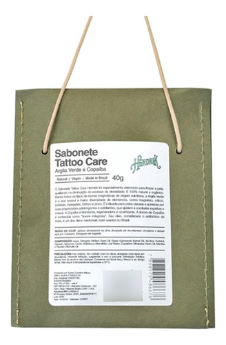 Sabonete Tattoo Care  Argila Verde E Copaíba 40g