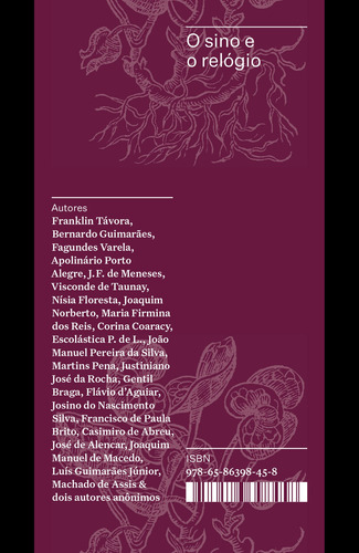 O sino e o relógio: Uma antologia do conto romântico brasileiro - Coleção Acervo, de Joaquim Machado de Assis. Série Coleção Acervo (14), vol. 14. Editora Carambaia EIRELI, capa mole em português, 2022