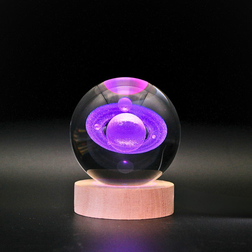 Lampara De Noche Bola De Cristal Led Rgb Diseños 3d