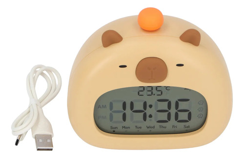 Reloj Despertador Jjj Con Forma De Capibara Para Niños, Lámp