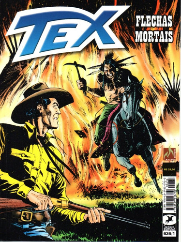 Tex  N° 636 - Flechas Mortais - 116 Páginas - Em Português - Editora Mythos - Formato 16 X 21 - Capa Mole - 2022 - Bonellihq Cx07 A23